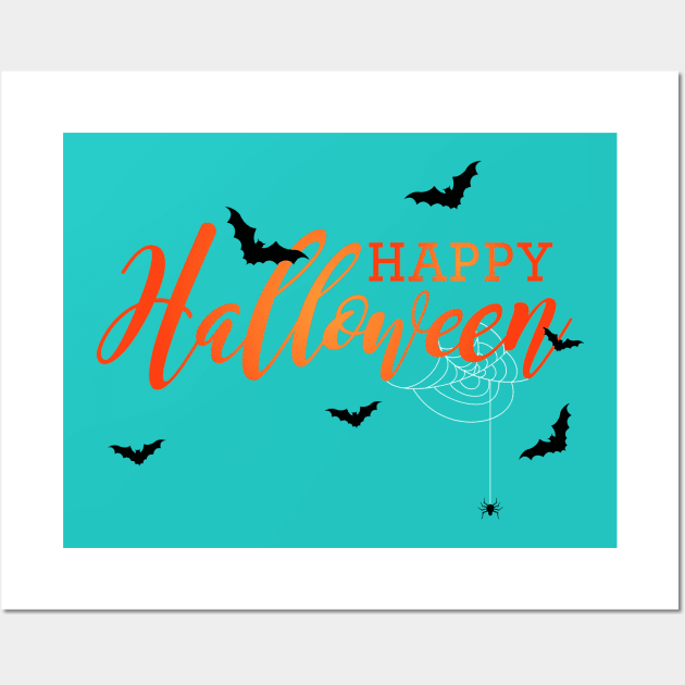 Happy Halloween T-shirt Wall Art by Younis design 